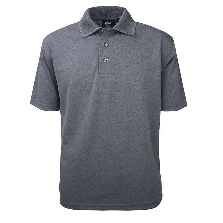 AKWA 1342-AQD Men's Aqua-Dry Polo - Heather Charcoal