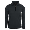 AKWA 2480-TSJ Men's Tiger Stripe Jersey L/S 1/4 Zip Polo - Black