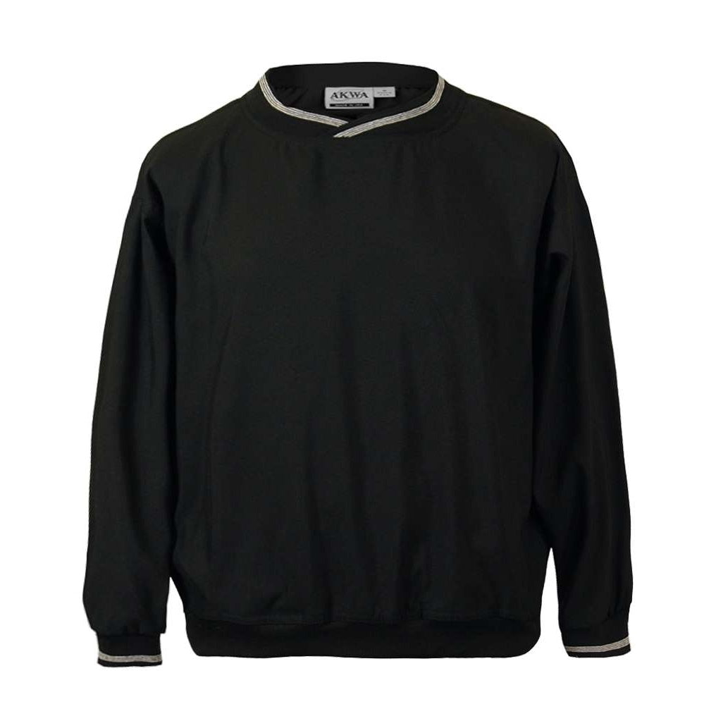 AKWA 9013-MFI Microfiber Pullover Windshirt - Black