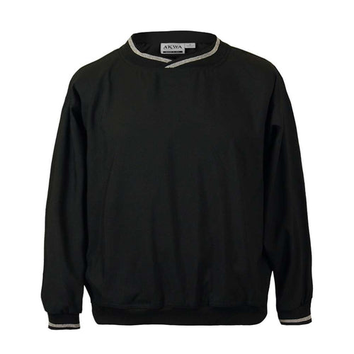 AKWA 9013-MFI Microfiber Pullover Windshirt - Black