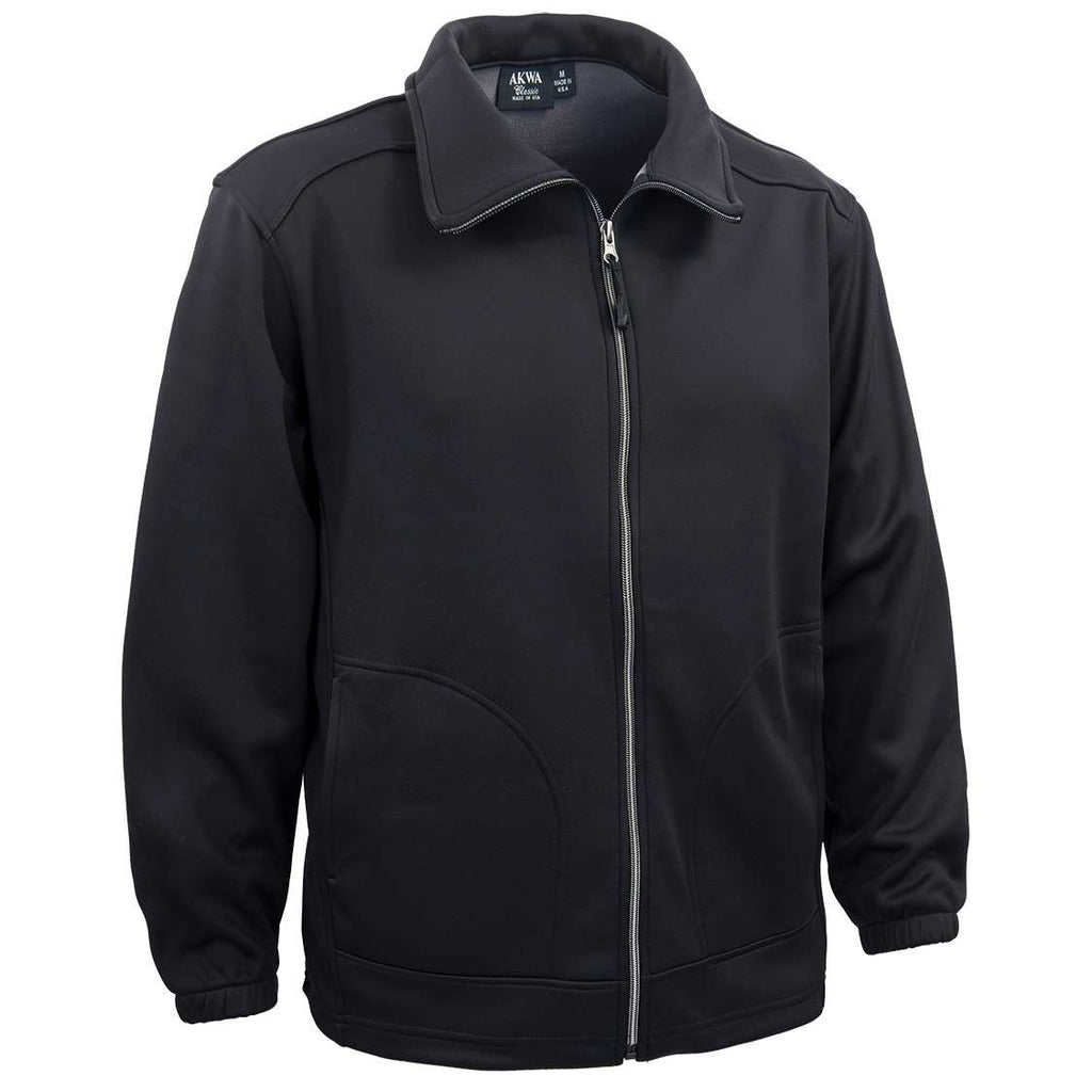 AKWA 9679-SSF Men's Soft Shell Fleece Full Zip Jacket - Black