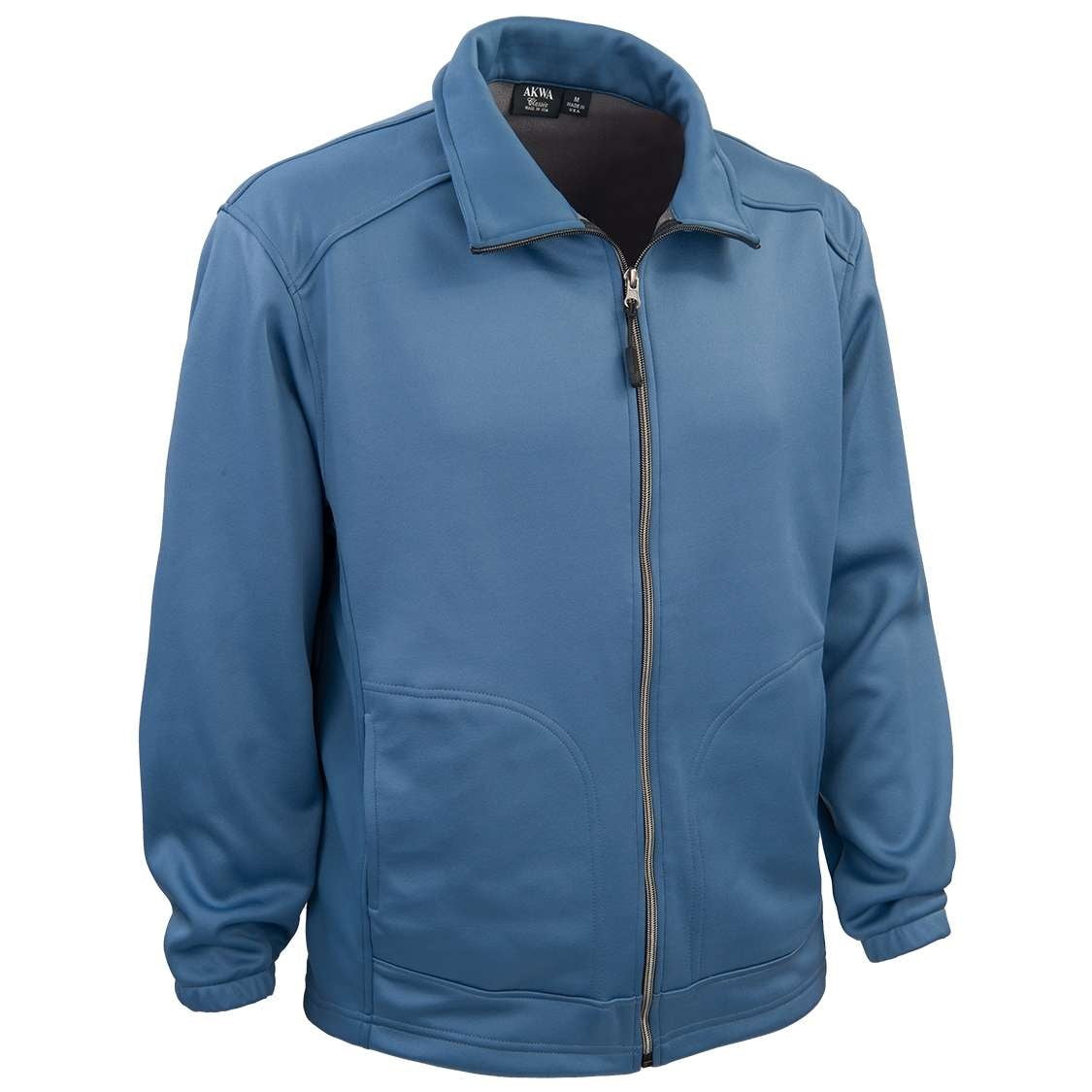 AKWA 9679-SSF Men's Soft Shell Fleece Full Zip Jacket - Steel Blue