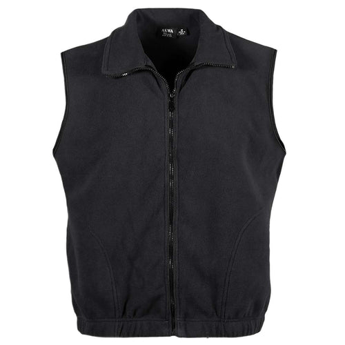 AKWA 9689-MFL Men's Microfleece Full Zip Vest - Black
