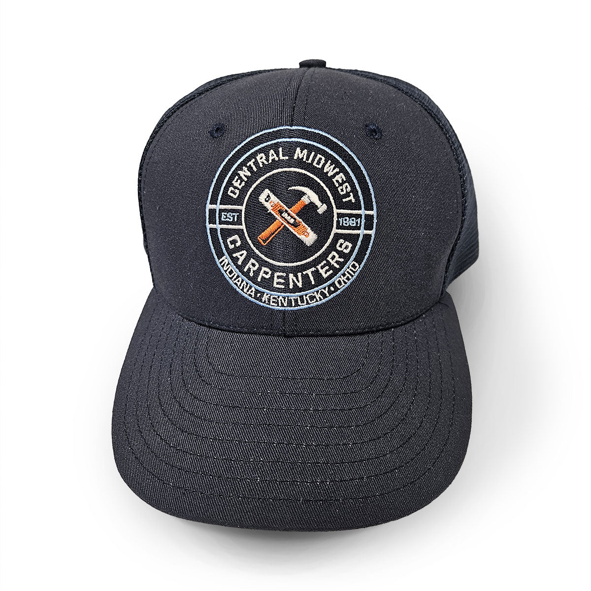 Navy Meshback Snapback – Central Midwest Carpenters Union