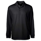 AKWA LS1342-AQD Men's Aqua-Dry L/S Polo - Black