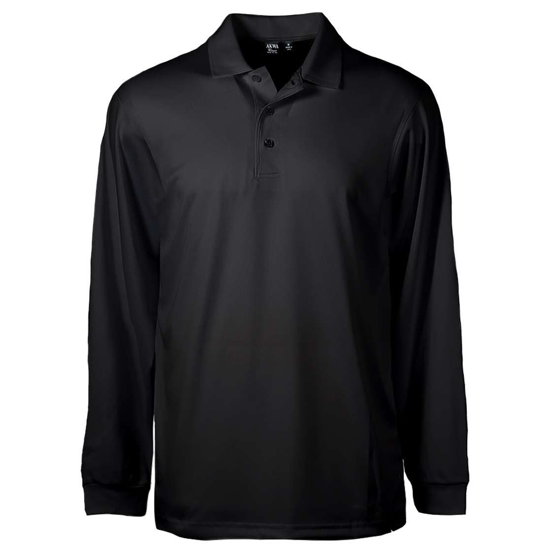 AKWA LS1342-AQD Men's Aqua-Dry L/S Polo - Black
