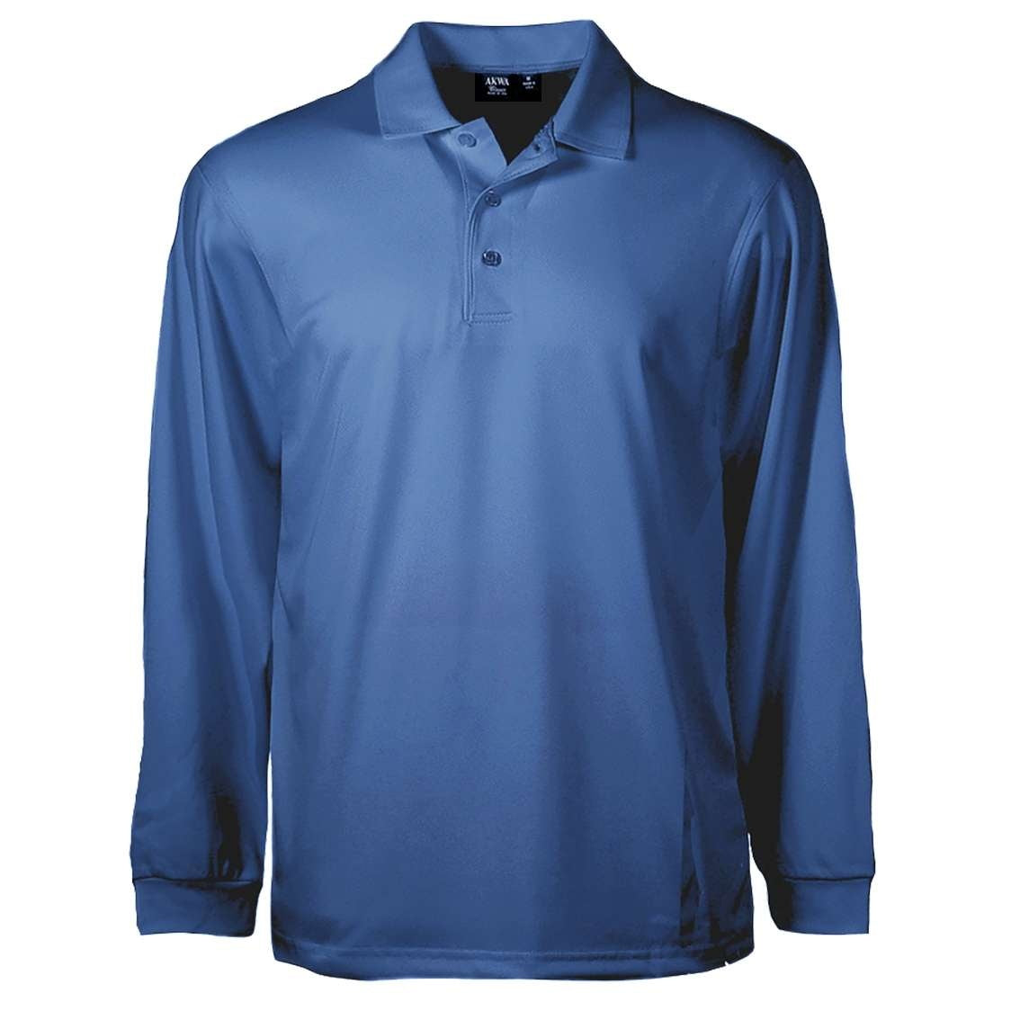 AKWA LS1342-AQD Men's Aqua-Dry L/S Polo - French Blue
