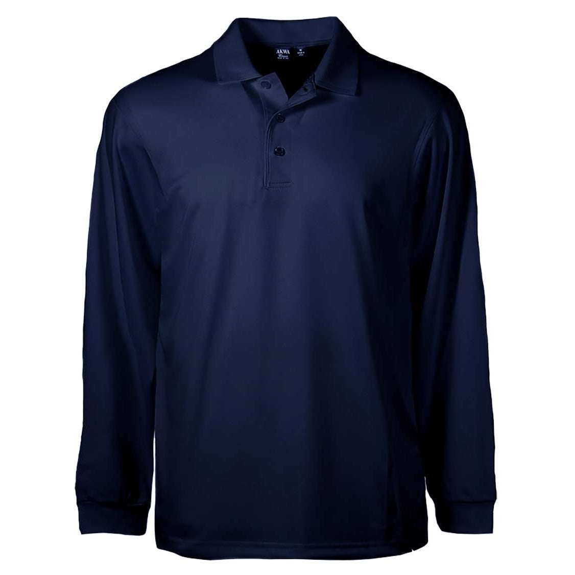 AKWA LS1342-AQD Men's Aqua-Dry L/S Polo - Navy
