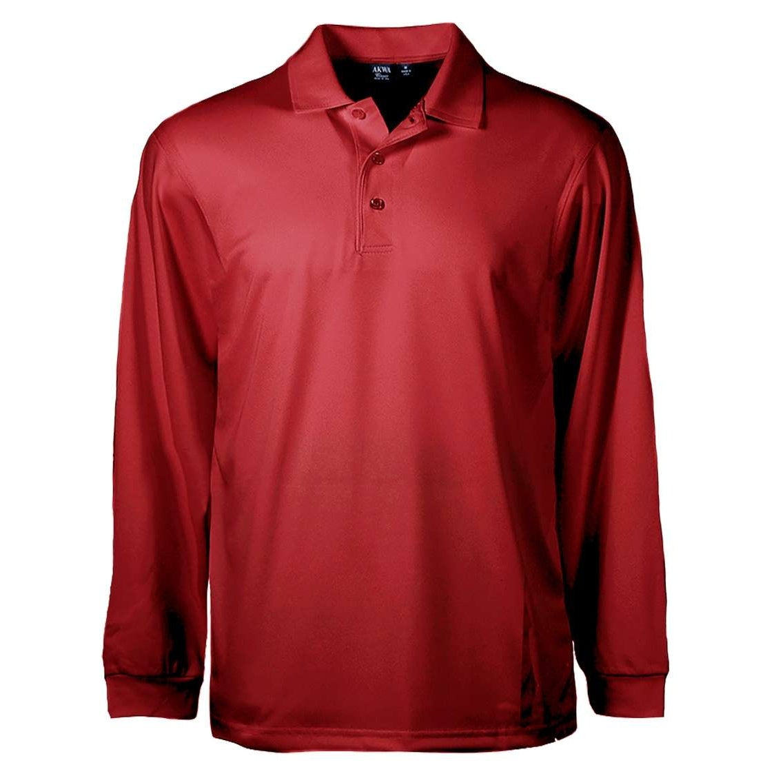AKWA LS1342-AQD Men's Aqua-Dry L/S Polo - Red